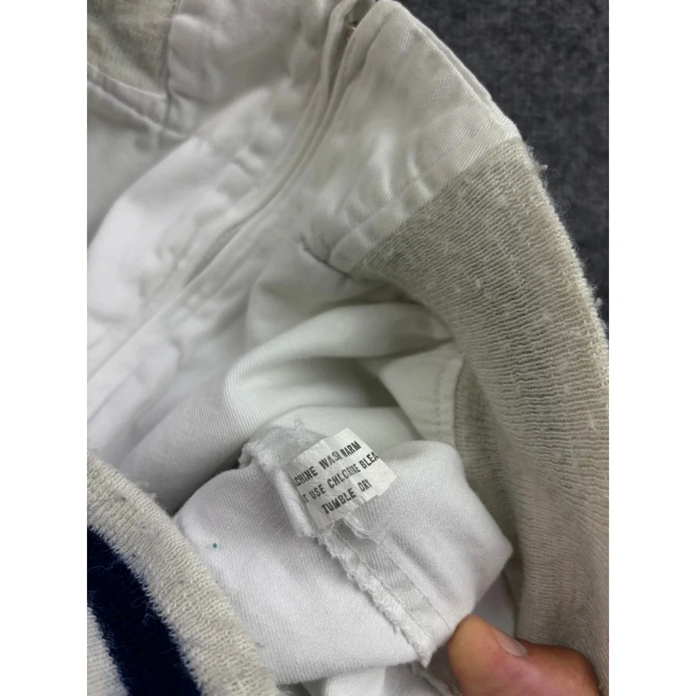 Vintage Brooks Brothers Bomber Jacket Mens M White Zip Varsity Made in USA